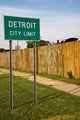 Detroit City Limit Sign Wall Decal