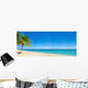 Exotic Beach with Gold Wall Decal