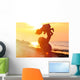 Mother and Little Daughter Wall Decal