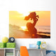 Mother and Little Daughter Wall Decal