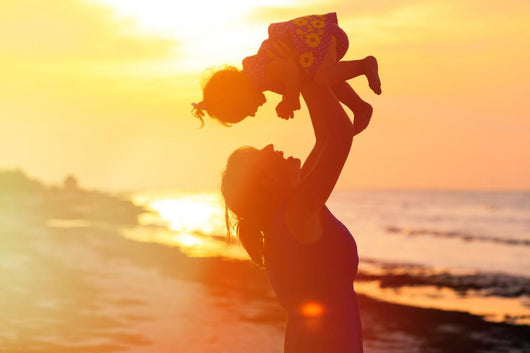 Mother and Little Daughter Wall Decal