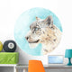 Illustrated Snow Leopard Wall Decal