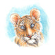 Illustrated Tiger Cub Wall Decal