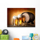 Beer and Barrel Wall Decal