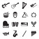 Musical Instruments Icons Wall Decal