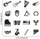 Musical Instruments Icons Wall Decal