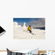 Man Snow Skiing against Wall Decal Design 2