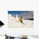 Man Snow Skiing against Wall Decal Design 2