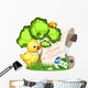 Chicken and Easter Eggs Wall Decal