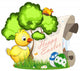 Chicken and Easter Eggs Wall Decal