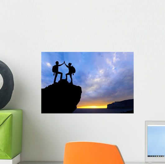 Silhouette Two People Man Wall Decal