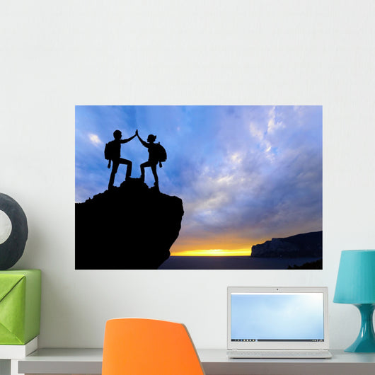 Silhouette Two People Man Wall Decal