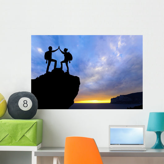 Silhouette Two People Man Wall Decal