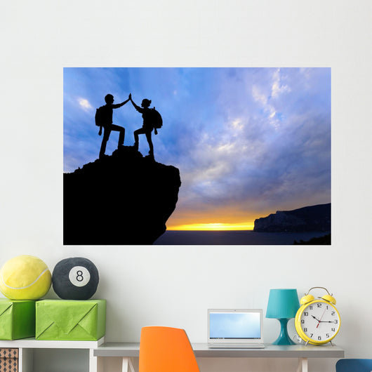 Silhouette Two People Man Wall Decal