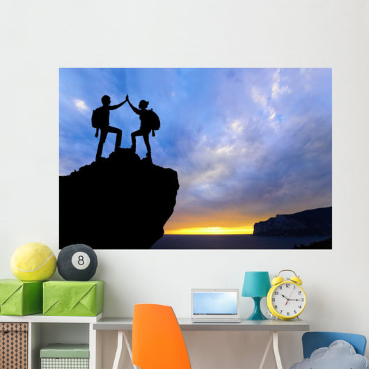 Silhouette Two People Man Wall Decal