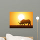 Rhinoceros Silhouette Wall Decal Design 2