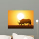 Rhinoceros Silhouette Wall Decal Design 2
