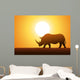 Rhinoceros Silhouette Wall Decal Design 2