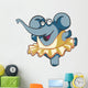 Dancing Elephant 2 Wall Decal