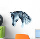 Watercolor Silhouette Horse Head Wall Decal