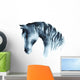 Watercolor Silhouette Horse Head Wall Decal