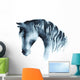 Watercolor Silhouette Horse Head Wall Decal