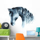 Watercolor Silhouette Horse Head Wall Decal