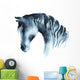 Watercolor Silhouette Horse Head Wall Decal