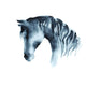 Watercolor Silhouette Horse Head Wall Decal