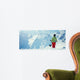 Portrait Female Snowboarder Wall Decal
