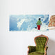 Portrait Female Snowboarder Wall Decal