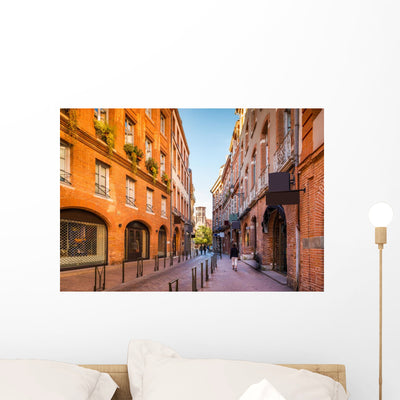Rue Toulouse Midi Pyrenees Wall Decal shown on a wall