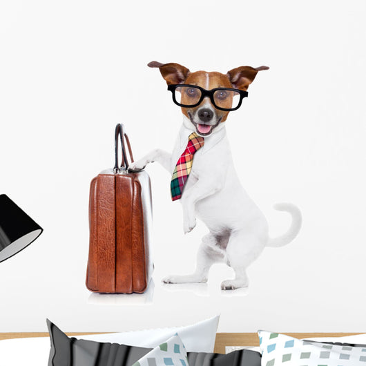Businessman Boss Dog Wall Decal