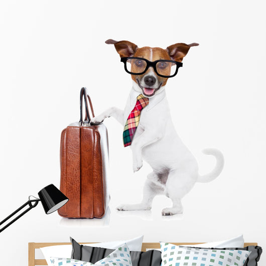 Businessman Boss Dog Wall Decal