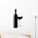 Red Wine Bottle and Wall Decal