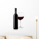 Red Wine Bottle and Wall Decal