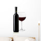 Red Wine Bottle and Wall Decal
