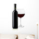 Red Wine Bottle and Wall Decal