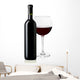 Red Wine Bottle and Wall Decal