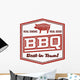 Vintage BBQ Restaurant Sign Wall Decal Design 1