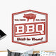 Vintage BBQ Restaurant Sign Wall Decal Design 1