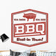 Vintage BBQ Restaurant Sign Wall Decal Design 1