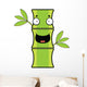 Cartoon Bamboo Happy Wall Decal