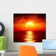 Sunset over Calm Sea Wall Decal