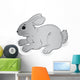Rabbit Vector Illustration Wall Decal