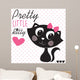 Pretty Little Black Cat Wall Decal