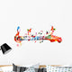 Colorful Music Design with Wall Decal Design 2