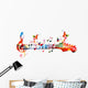 Colorful Music Design with Wall Decal Design 2