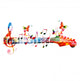 Colorful Music Design with Wall Decal Design 2