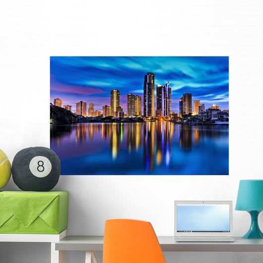Qe Surfers Paradise City Wall Decal